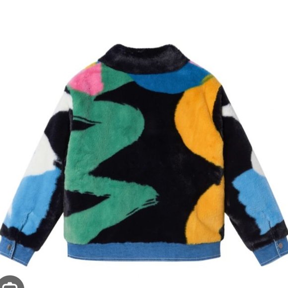 Stella McCartney Kids Faux Fur Denim Jacket - Picture 2 of 3